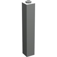 Lego kostka (kostička) 1x1x5, světle šedá (245302)